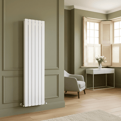 Elegant Flatty White Vertical Column Panel Radiator 1600 Height – Single/Double