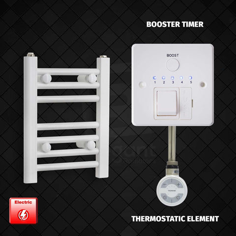 400 x 350 Pre-Filled Electric Heated Towel Radiator White HTR BOOSTER TIMER THERMOSTATIC ELEMENT