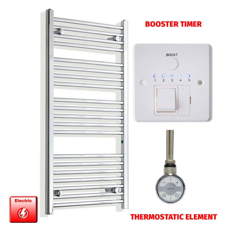 1100 x 500 Pre-Filled Electric Heated Towel Rail moa bst