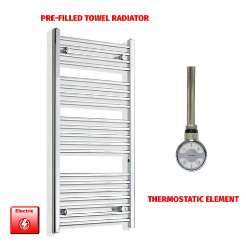 1100 x 550 Pre-Filled Electric Heated Towel Radiator Chrome HTR