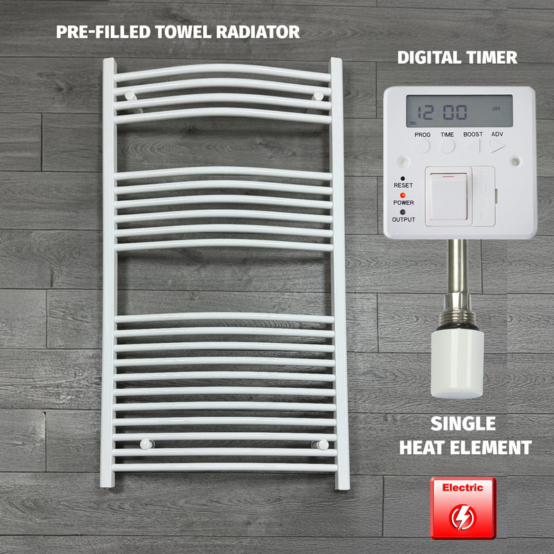 White Electric Heated Towel Rail 1300 x 750mm