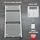 1185 x 600 Heated Towel Rail White Pre-Filled Straight