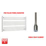 600 x 1200 Pre-Filled Electric Heated Towel Radiator Straight Chrome Single heat element no timer