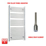 1200mm High 550mm Wide Pre-Filled Electric Heated Towel Radiator Chrome HTR Single heat element no timer