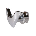 Chrome double hook on a white background