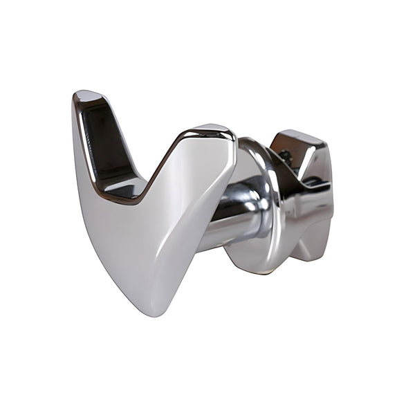 Chrome double hook on a white background