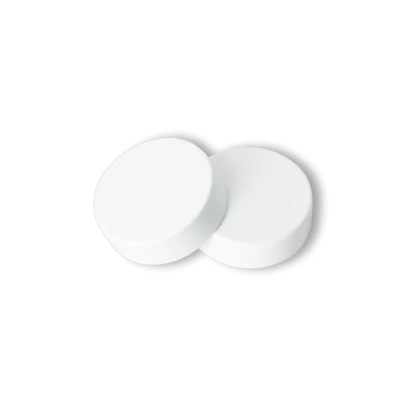 Pair of cover caps in white for towel rails