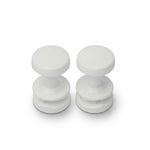 White Pegs For Towel Rails X2 Pair