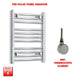600x450mm Electric Towel Rail Pre Filled Straight Chrome