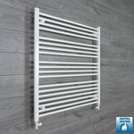 1000x1000mm Towel Rail Radiator Flat White Central Heating