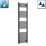 1600 mm High x 400 mm Wide Heated Towel Radiator Flat Black