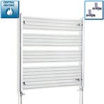 1000x1100mm Heated Straight Towel Rail Radiator Chrome