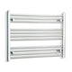600x750mm Heated Straight Towel Rail Radiator Chrome