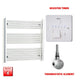 800x800mm Pre Filled Electric Towel Rail Straight Chrome