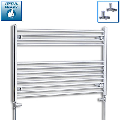 700x1000mm Heated Straight Towel Rail Radiator Chrome