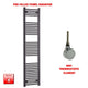 1800x450mm Flat Black Pre Filled Electric Towel Rail HTR
