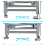 1200x600mm Heated Flat or Curved Towel Radiator Chrome