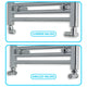 600x300mm Heated Straight Towel Rail Radiator Chrome