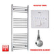 Pre-Filled 1200x500mm Chrome Electric Heated Towel Rail