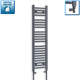 1200x300mm Heated Straight Anthracite-Sand Grey Towel Rail