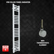 1200 mm High 200 mm Wide Pre-Filled Electric Heated Towel Rail