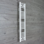 1200mm High x 250 mm Wide Heated Towel Radiator Flat White