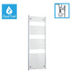 1800x750mm Chrome Dual Fuel Flat Heated Towel Rail Radiator