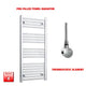 1000x500mm Chrome Electric Heated Towel Rail Pre-Filled