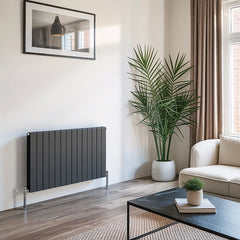 Anthracite Horizontal Column Panel Radiator 600 Height – Single/Double