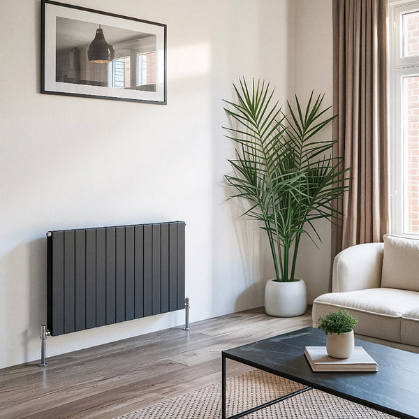Anthracite Horizontal Column Panel Radiator 600 Height – Single/Double