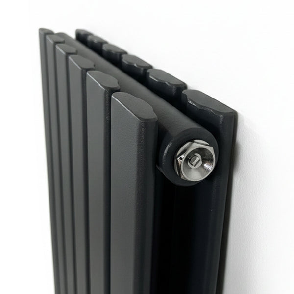 Elegant Flatty Anthracite Column Vertical Panel Radiator Single/Double