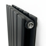 Elegant Flatty Anthracite Column Vertical Panel Radiator Single/Double