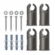 Universal Towel Rail Clamp Brackets 19-20-22-25mm - Adjustable Flat & Curved