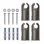 Universal Towel Rail Clamp Brackets 19-20-22-25mm - Adjustable Flat & Curved