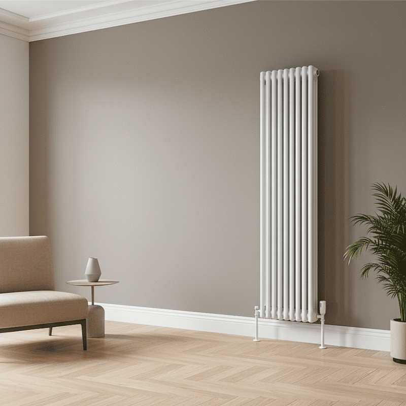 White Heated Towel Rail