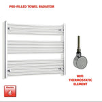 800x1200mm Pre-Filled Electric Heated Towel Rail Chrome