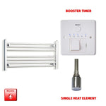 400x800mm Pre Filled Electric Towel Rail Straight Chrome
