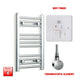 600x350mm Pre Filled Electric Towel Rail Straight Chrome