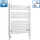 800mm High x 700mm Wide Heated Straight Towel Radiator Chrome