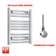 600x450mm Electric Towel Rail Pre Filled Straight Chrome