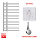 900x500mm Difta Pre Filled Electric Towel Rail Flat Chrome