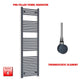 1800x500mm Flat Anthracite Pre Filled Electric Towel Rail