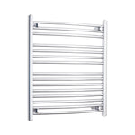 800 mm High x 750 mm Wide Heated Curved Towel Rail Chrome
