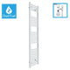 1600 x 350 White Dual Fuel Flat Heated Towel Rail Radiator