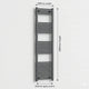 1800 mm High x 400 mm Wide Heated Towel Radiator Flat Black