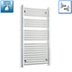 1200x650mm Heated Straight Towel Rail Radiator Chrome