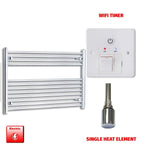 700x1200mm Pre Filled Electric Towel Rail Straight Chrome
