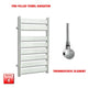 800x500mm Chrome Flat Panel Pre-Filled Electric Heated Towel Rail