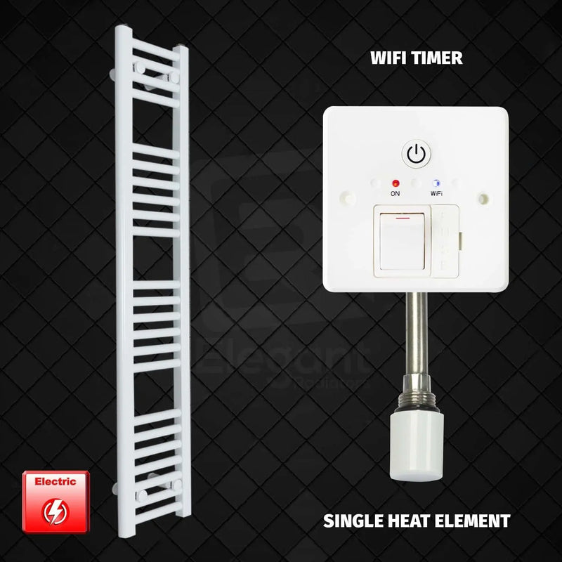 1200 mm High 200 mm Wide Pre-Filled Electric Heated Towel Rail