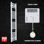 1200x250mm Pre-Filled Electric Heated Towel Rail White